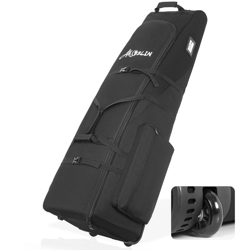 Golf Airplane Travel Case Waterproof Universal Foldable Golf Club Cover Bag with Wheels for Airlines Travel