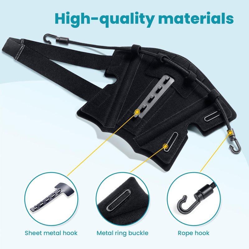 Pozpo Tech AFO Foot Drop Brace Splint, Adjustable Drop Foot Up Ankle Support for Walking with Shoes, Improve Walking Gait, Fits Right & Left, Women and Men - Black