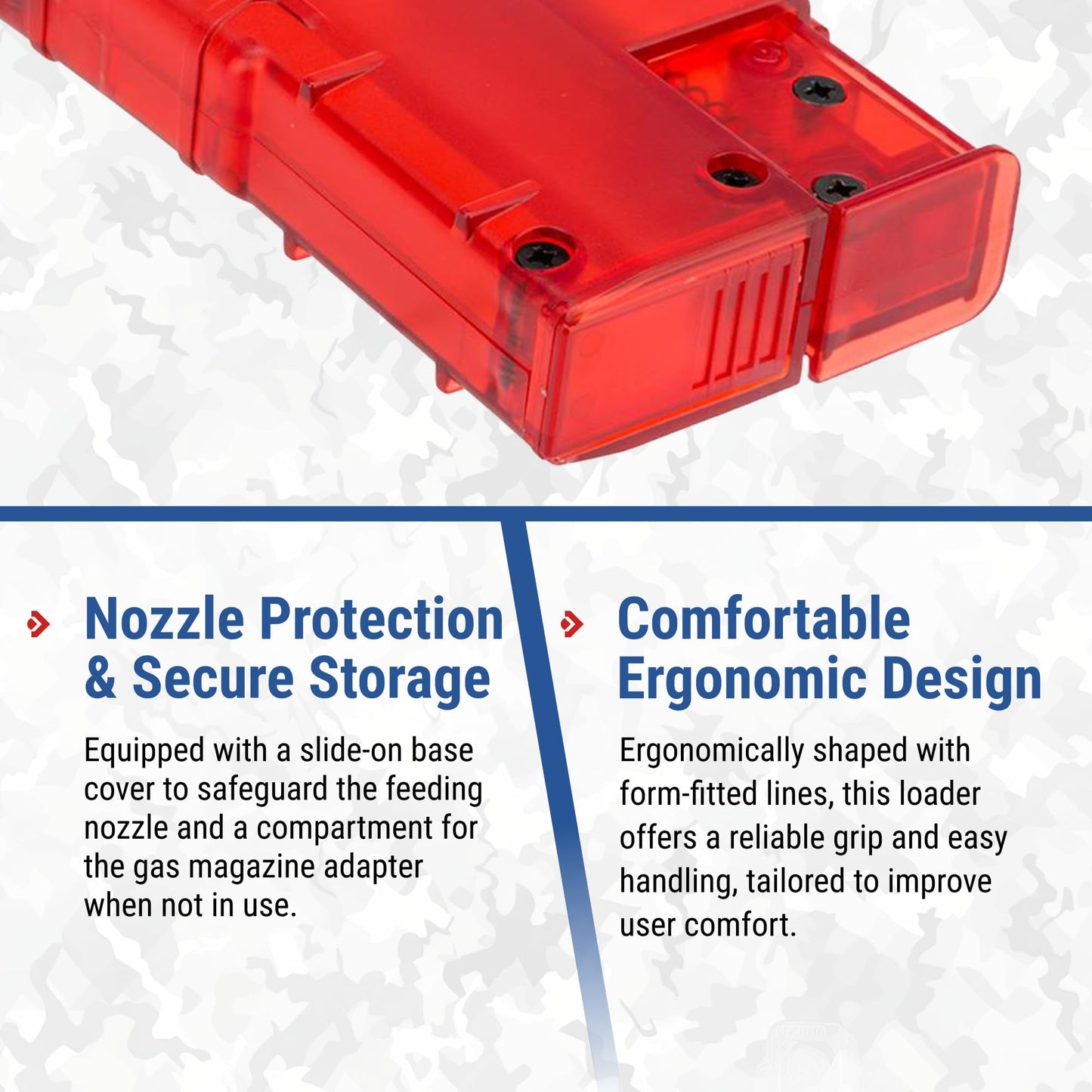 Evike Airsoft - 6mmProShop 500rd Airsoft Universal BB Speed Loader (Color: Large ~500rds / Barrett Special Edition Red)