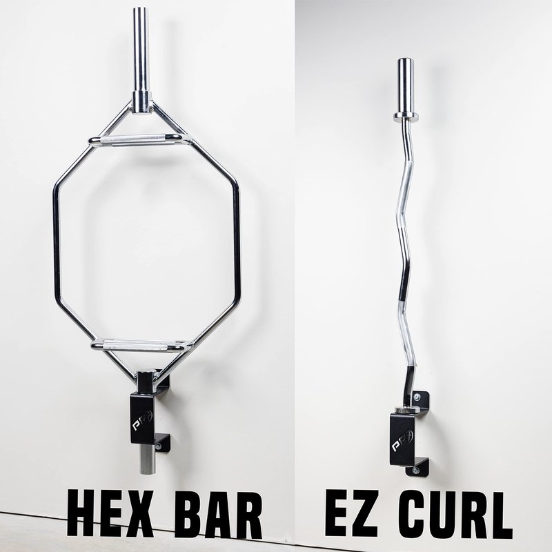 PRx Performance Specialty Bar Storage Rack Safety Squat Weight Barbell Holder USA Made Wall Mounted Space Saving Home Garage Gym Fitness Workout Equipment