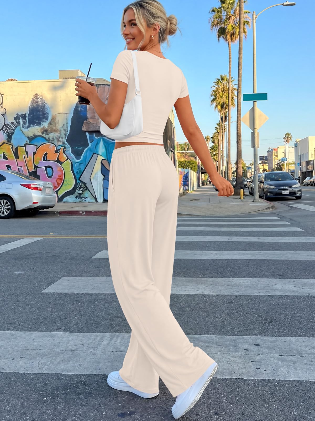 Trendy Queen Womens 2 Two Piece Set 2026 Summer Workout Vacation Gym Clothes Spring Fashion Lounge Matching Airport Travel Outfit Resort Wear Fitness Athleisure Clothing
