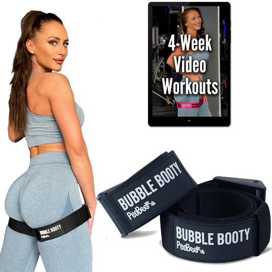 2 Pack Blood Flow Restriction Bands for Women Glutes with 4-Week Booty Bands Exercise Guide Video to Achieve Sexier Butt Shape, Stronger Core, and Beach Body with Our Workout Bands