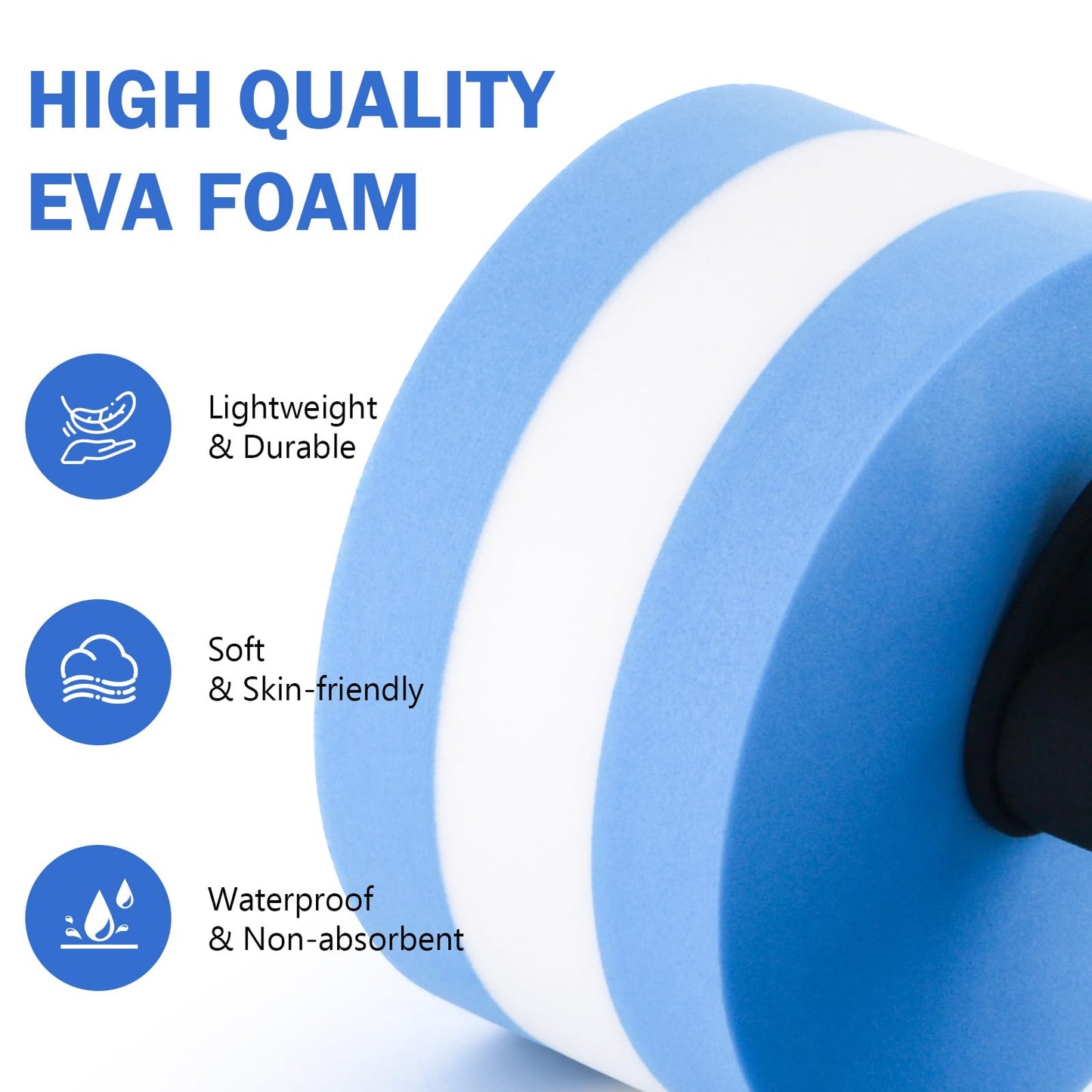 Water Weights, 2Pcs Aquatic Dumbbell for Exercise, Water Aerobics Equipment