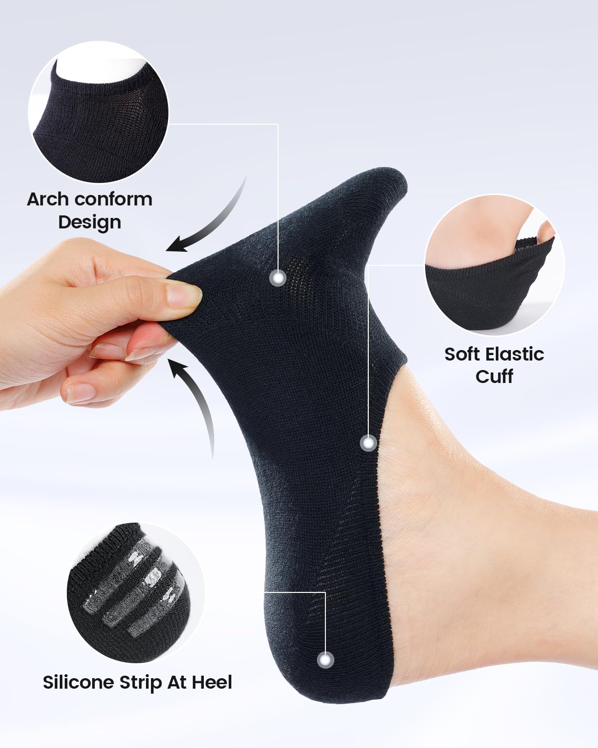 IDEGG Women and Men No Show Socks Low Cut Anti-slid Athletic Running Novelty Casual Invisible Liner Socks