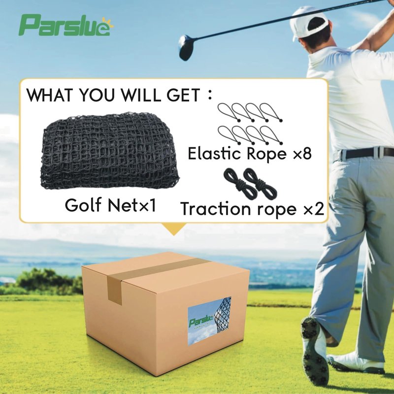 Golf Practice Net,Heavy Duty Nylon Golf Hitting Net,Golf Net Outdoor Indoor with Wire Hanging Kit,Golf Nets for Backyard Driving，Golf,Baseball, Hockey, Soccer（10/15/20/25/30ft (Black-10x10ft)