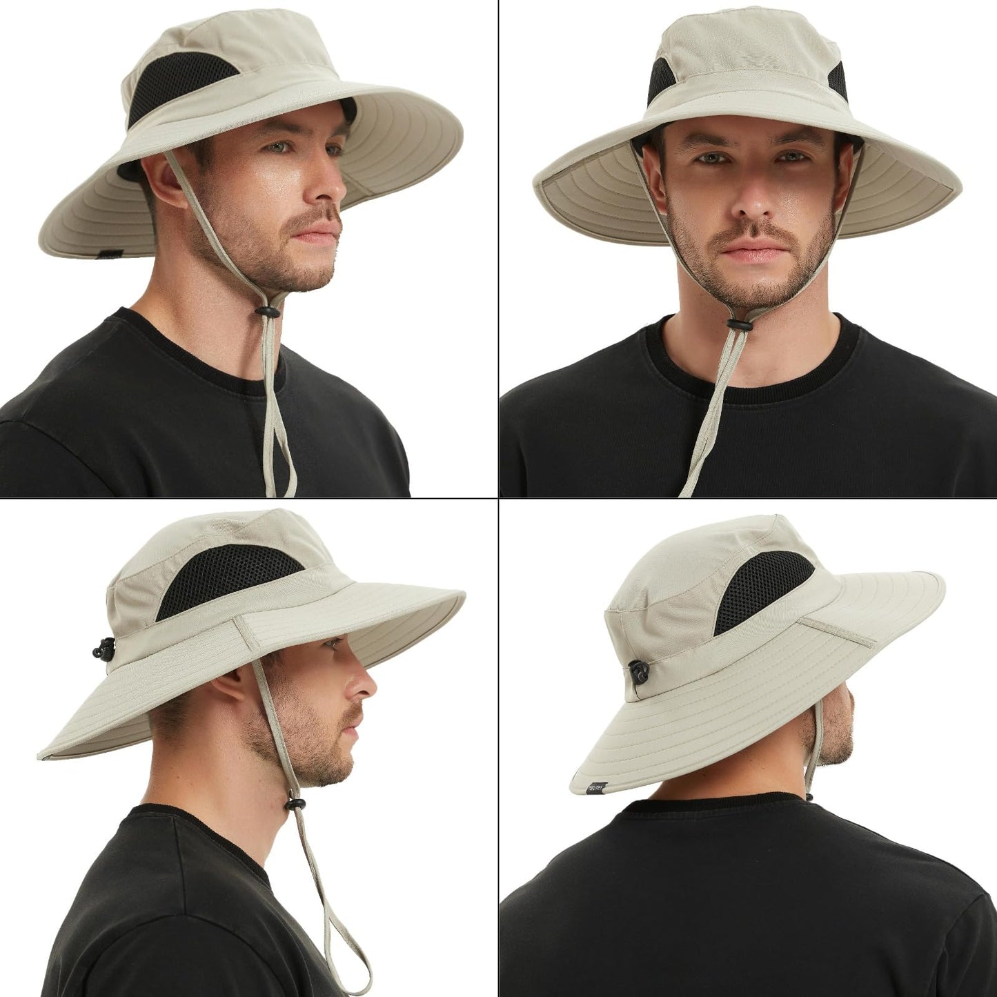 EINSKEY Unisex Sun Hat, Waterproof Wide Brim Bucket Hat Packable Boonie Hat for Fishing Hiking Gardening Safari Beach