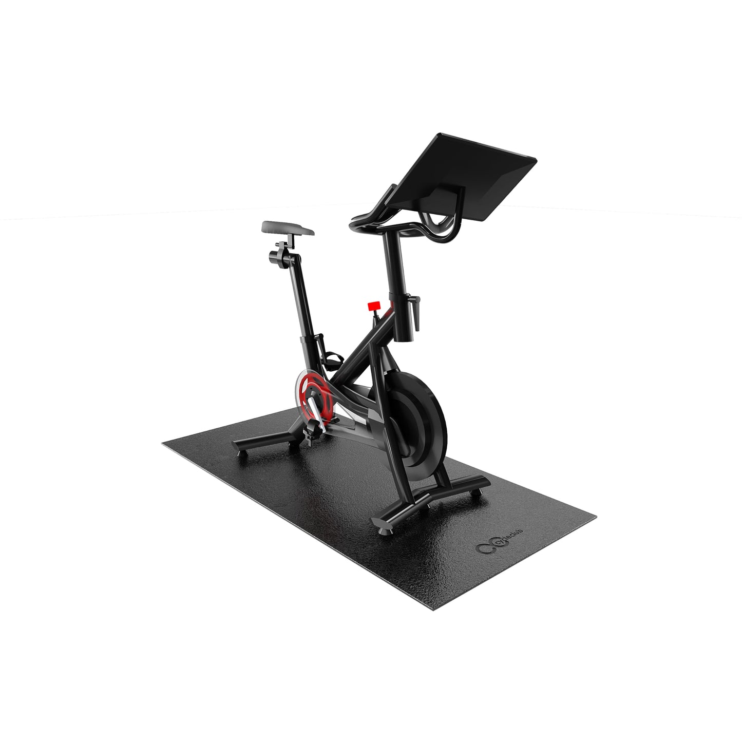 Cycleclub 30" x 76" Bike Mat Compatible with Peloton Bike, 6mm Thick, Under Exercise Bike Trainer Mat for Stationary indoor spin bike,Hardwood Floor Carpet