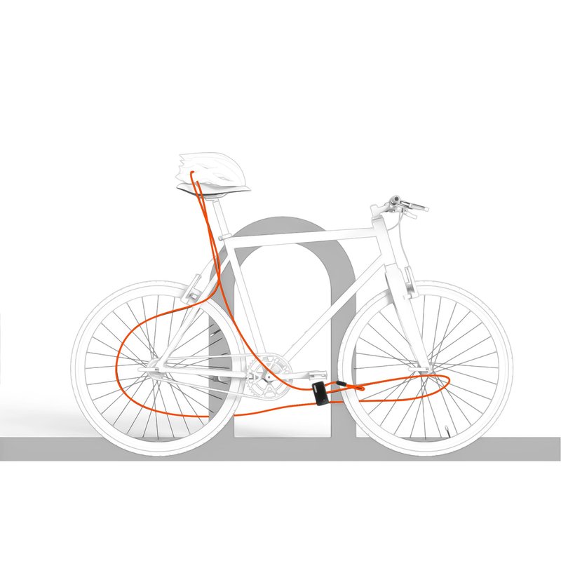 Rhinowalk Bike Lock Cable, 6.56ft Self-Retracting Security Cable, 5mm Diameter, Universal for Bikes, Motorcycles, Scooters & Strollers