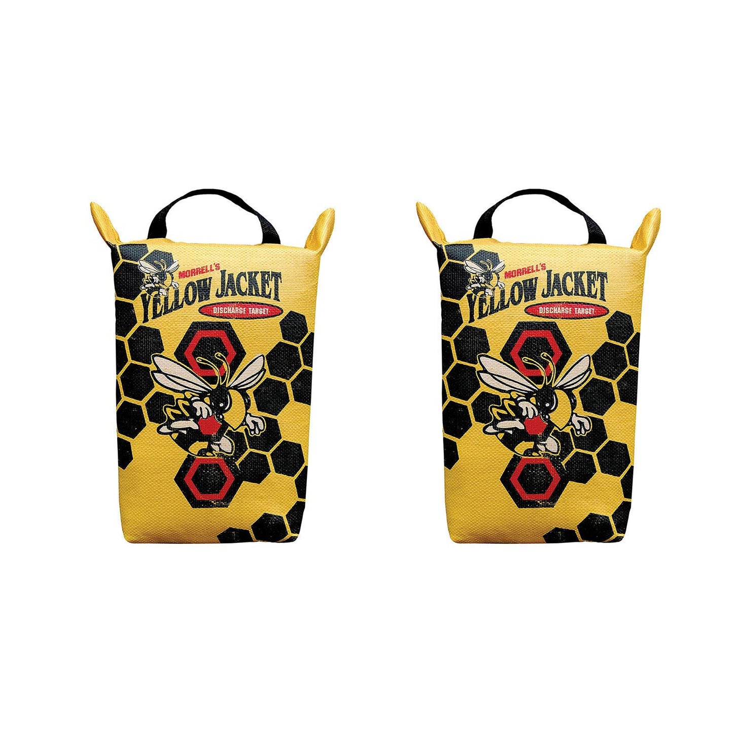 Morrell Yellow Jacket Weather Resistant Portable Final Shot Hunting Compound Crossbow Discharge Archery Bag Target w/Carry Handle, Yellow (2 Pack)
