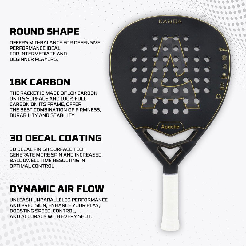 EVA Memory Padel Tennis Rackets 3D Surface Super Lightweight 18K Carbon Fiber Padel Paddles Tennis Racquet