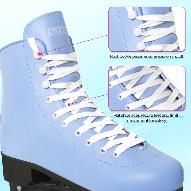 Nattork Roller Skates for Women Outdoor Indoor Four-Wheel Fun Fashionable Roller Skates for Men Girls Boys Blue