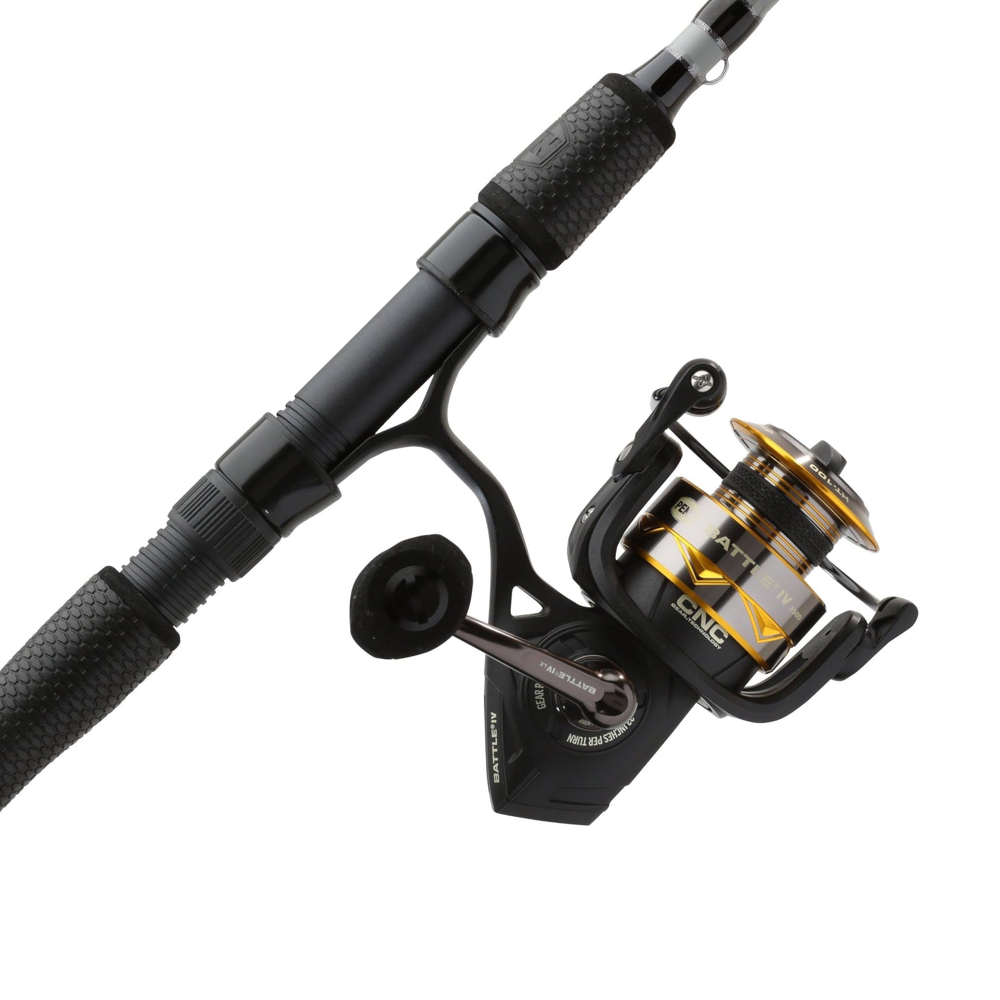 Penn 7' Battle IV LE Spinning Reel and Fishing Rod Combo Kit, 2500 Reel, CNC Gear Technology, Full Metal Body and Sideplate, HT-100 Drag System