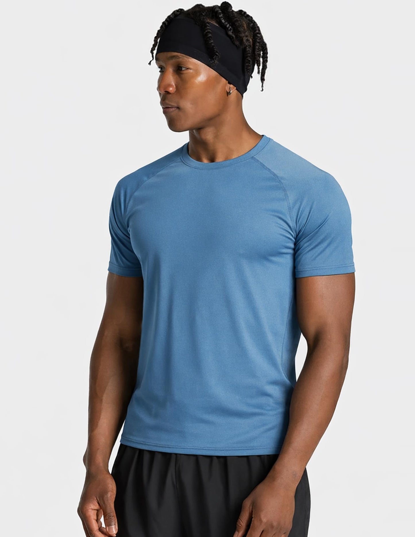 5 Pack Men’s Active Quick Dry Crew Neck T Shirts | Athletic Running Gym Workout Short Sleeve Tee Tops Bulk (Set 8, 4X-Large)