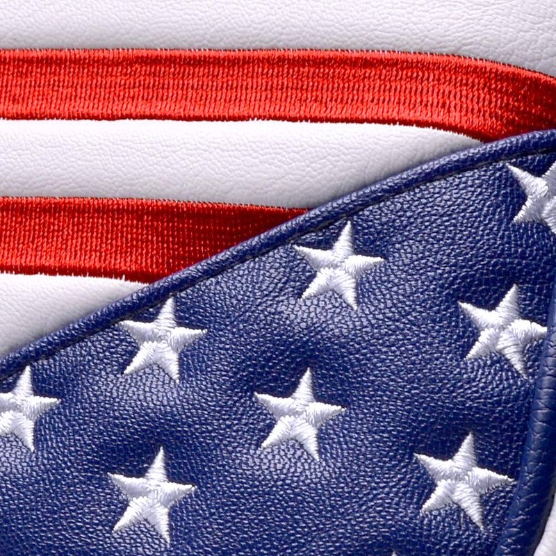 PLUSKER USA Square Heel Shaft Mallet Putter Cover, Magnetic Stars & Stripes Protector for Course
