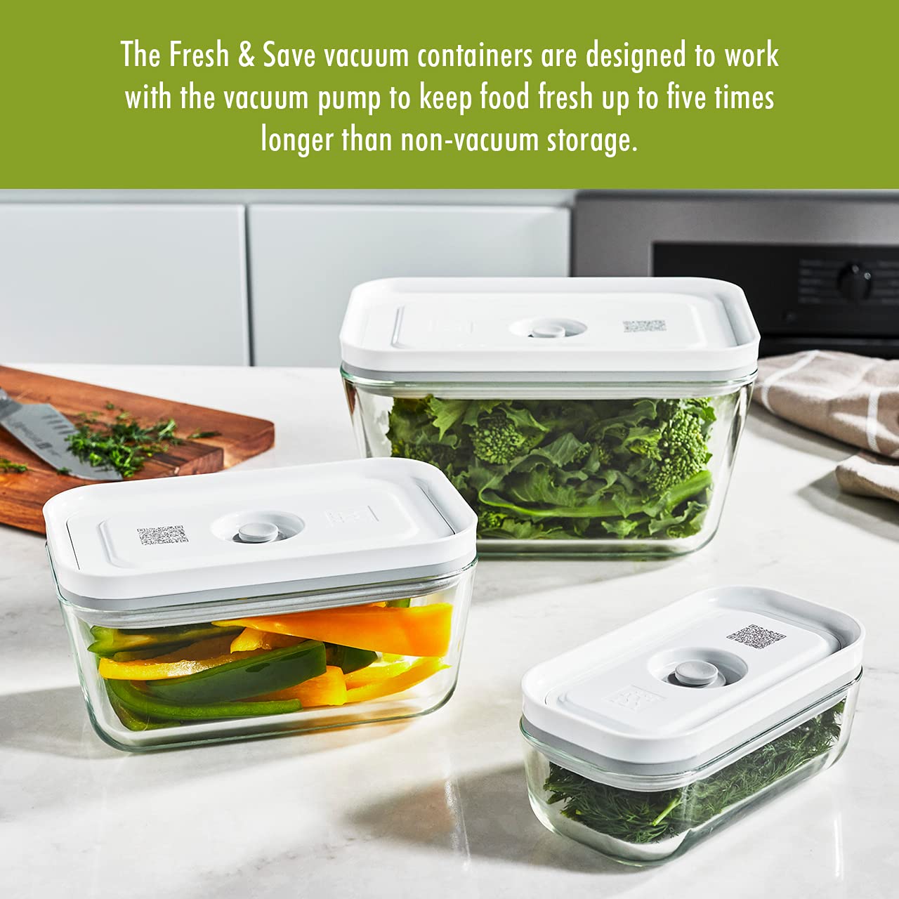 Zwilling Fresh & Save 3-Pc Glass Food Storage Container Set