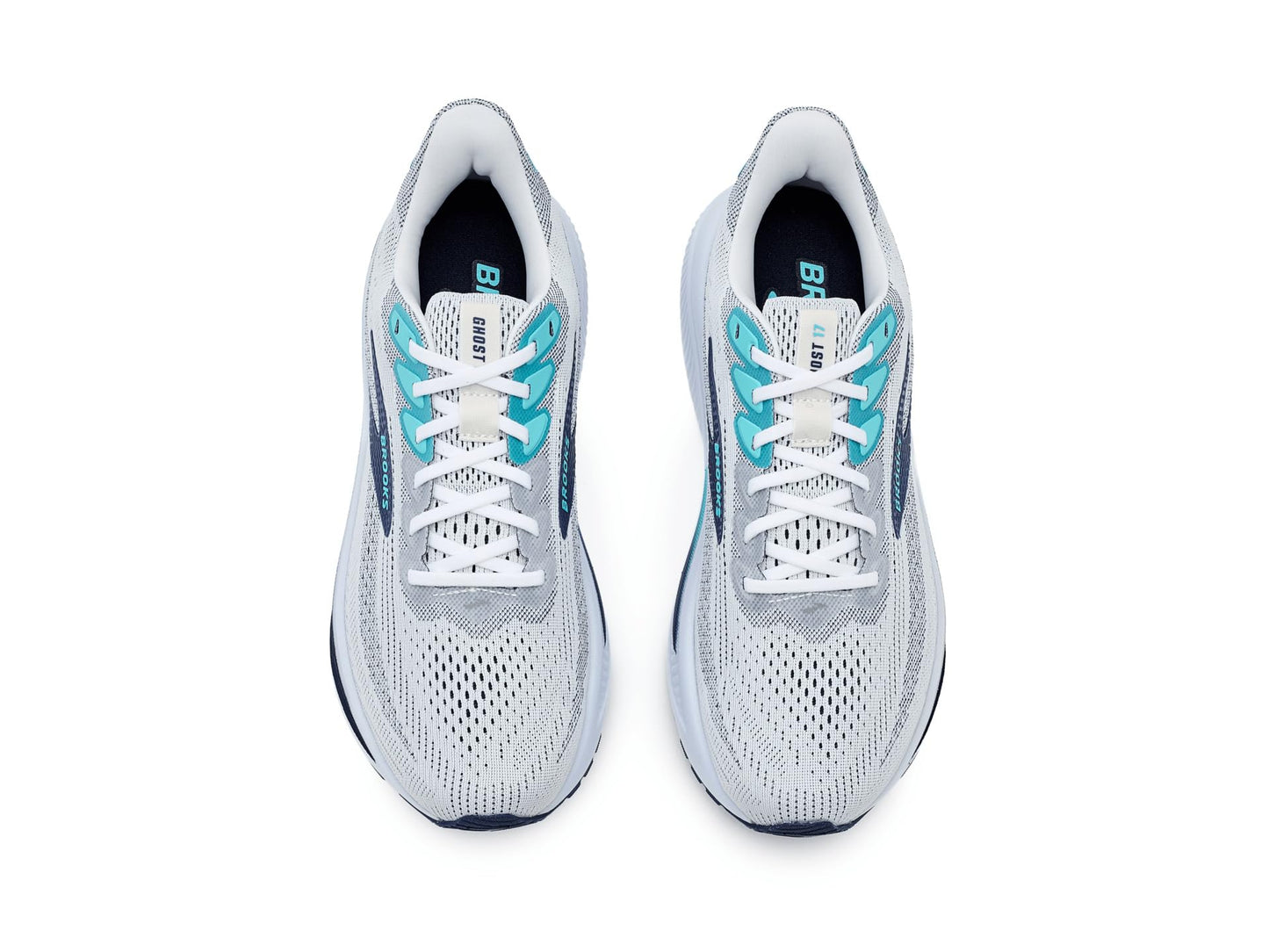 Brooks Men's Ghost 17 White/Beacon Blue/Ipanema 8.5 Medium