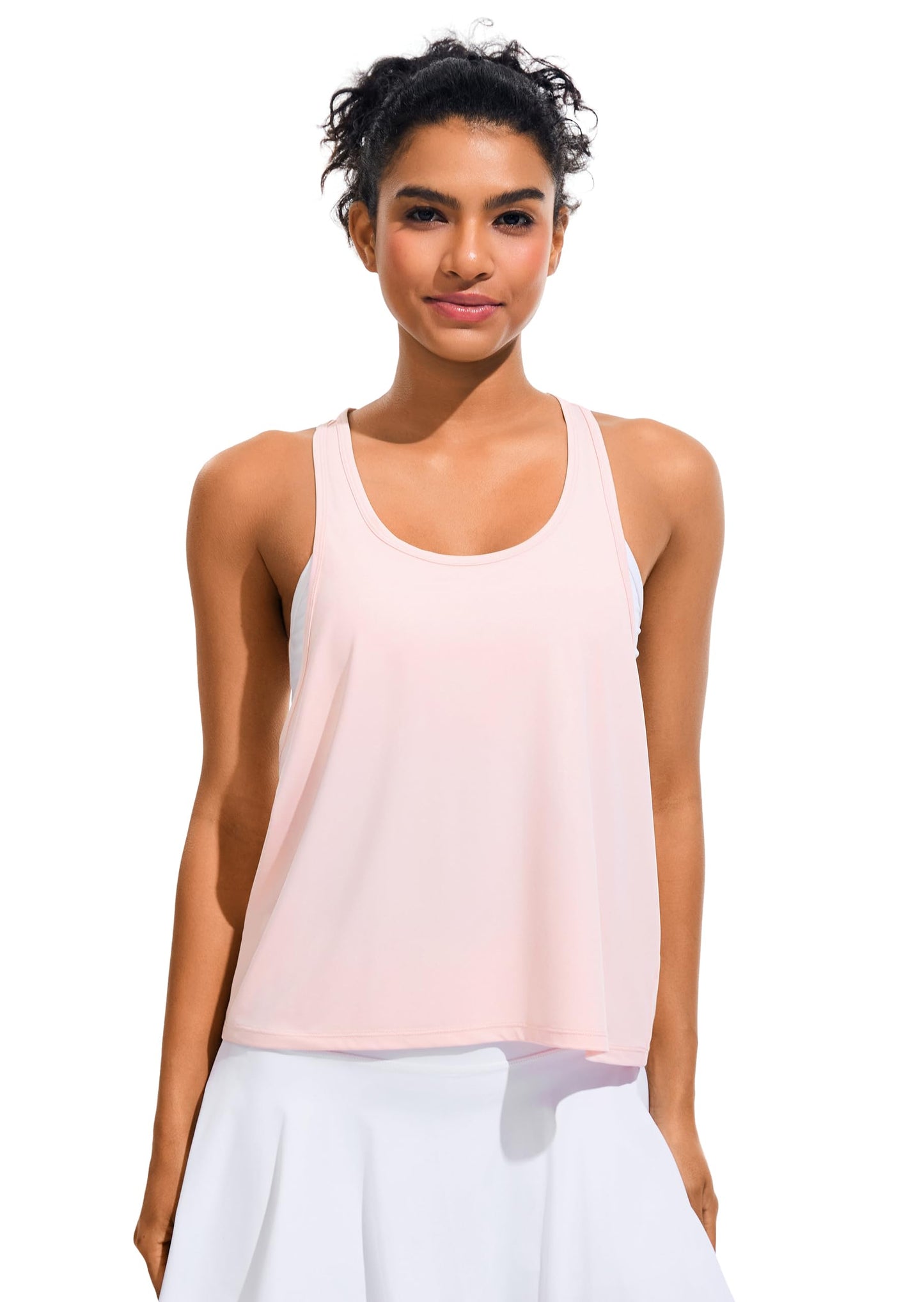 JOYSPELS Workout Tank Tops for Women Quick Dry Sleeveless Loose Fit Narrow Racerback Gym Yoga Athletic Running Shirts Quick Dry Lightweight Breathable