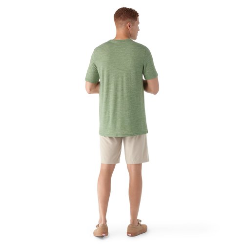 Smartwool Men's Merino Hemp Blend Pocket Tee Fern Green Heather Large