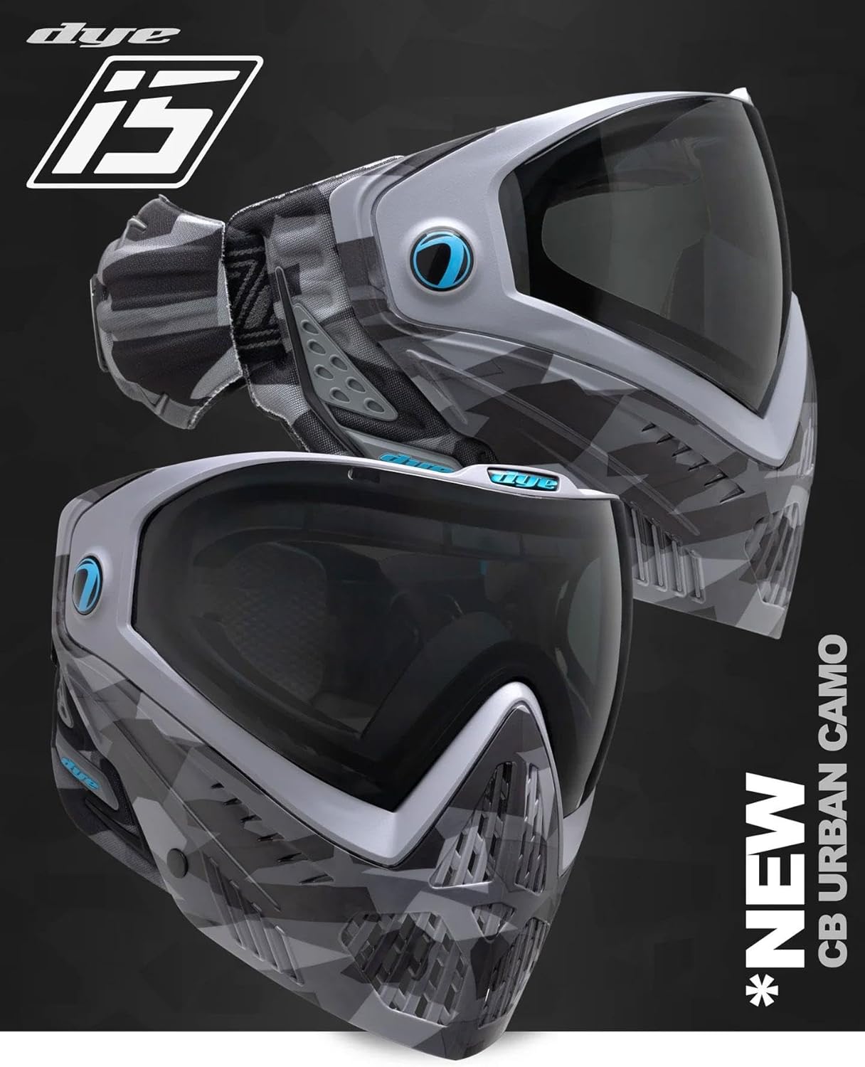 Maddog Dye i5 Thermal Anti-Fog Paintball Mask - Safety Certified Goggle System with Microfiber Bag