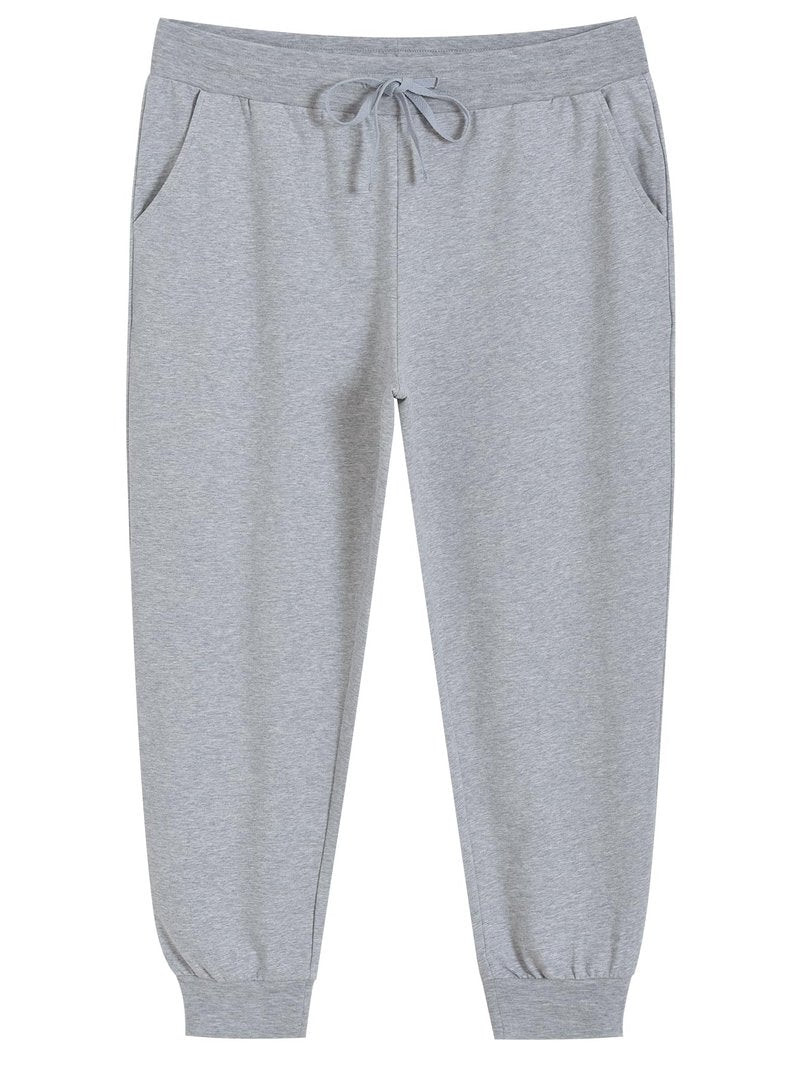 Weintee Women's Plus Size Petite Cotton Sweatpants with Pockets 2X Oxford Gray