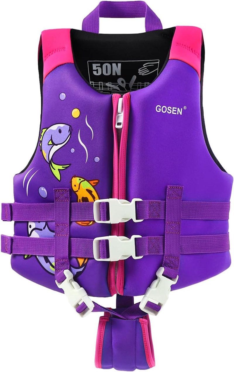 Kids Swim Vest - Adjustable Floaties for 24-66 lbs | Safe Swimming Aid for Ages 2-6