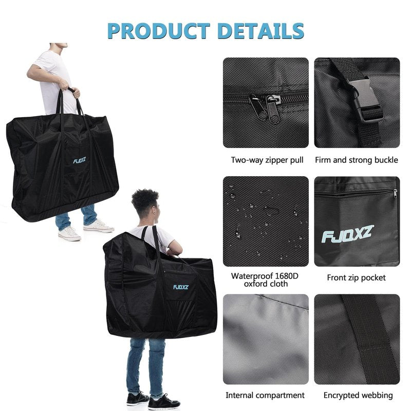Elffthy 26 Inch Folding Bike Carrier Bag - 1680D Durable, Waterproof Bike Case for Air, Cars, Train Travel