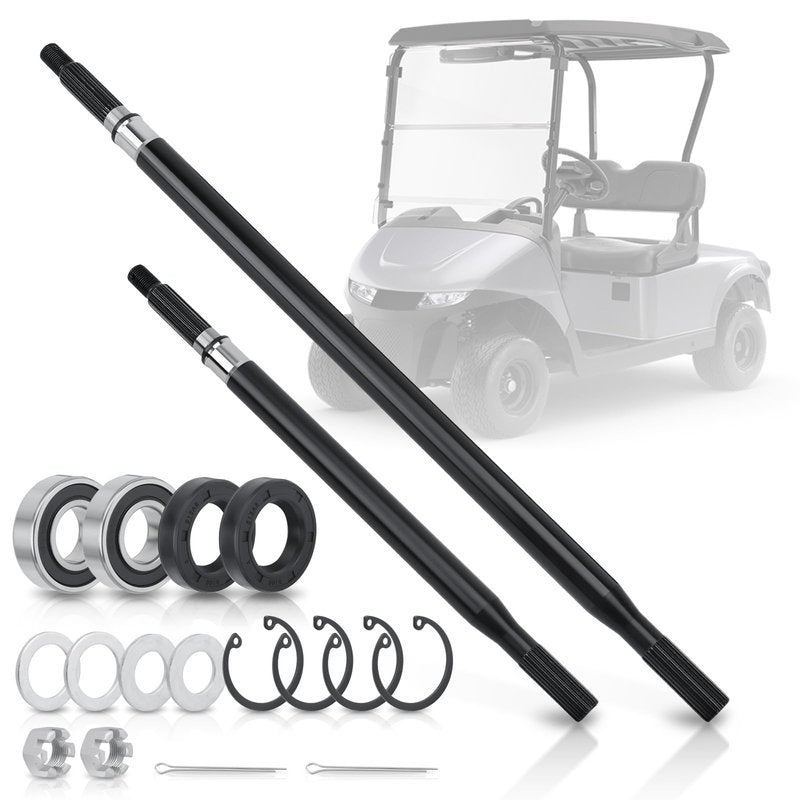 Golf Cart Rear Axle Kit for E-Z-GO TXT & Medalist Electric (1994.5-2013) | Complete Driver & Passenger Side Axle Shafts, Bearings, Seals | Replaces OEM 20377-G11, 20377-G12 Fits Electric Models Only