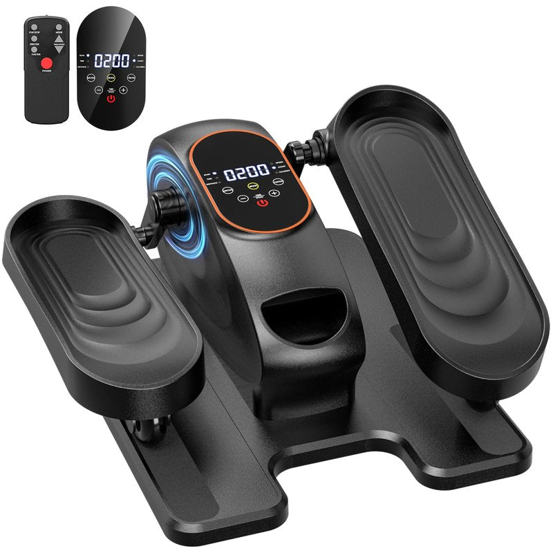 Under Desk Elliptical Machine, Electric Elliptical Leg Exerciser for Seniors with 15 Adjustable Speeds, Quiet Elliptical Exercise Machine, Mini Seated Pedal Exerciser with Remoter Home Office(Black)