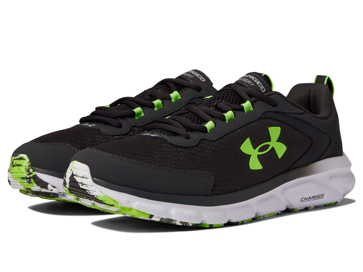 Under Armour Mens Charged Assert 9 Road Running Shoe, Jet Gray (101 Quirky Lime, 9.5 US