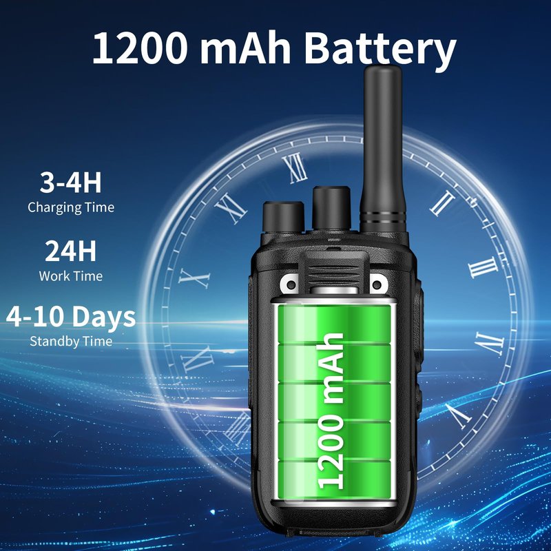 Maycall MC-558 2 Pack Walkie Talkies Two Way Radios for Adults with Earpieces 1200mAh One Click Frequency Matching Automatic Scanning HD Sound Quality for Cruise Hiking Hunting Skiing