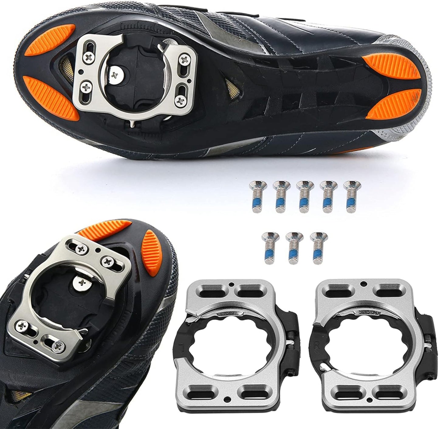 1 Pair Quick Release Cycling Shoes Cleats,Cycling Pedal Covers Shoes Clips, Top Power Transfer, Easy Release, Bike Cleats Compatible with Speedplay Zero,Pave/Ultra Light Action, X1, X2, X5