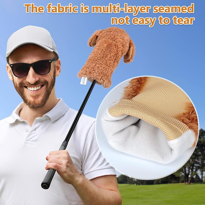 Bozily Dog Golf Club Head Covers, Driver and Fairway Wood Headcovers, Funny Animal Head Covers with Cute Doodle Design, Unique Gift for Golfers, Men, Women, Dad, Husband