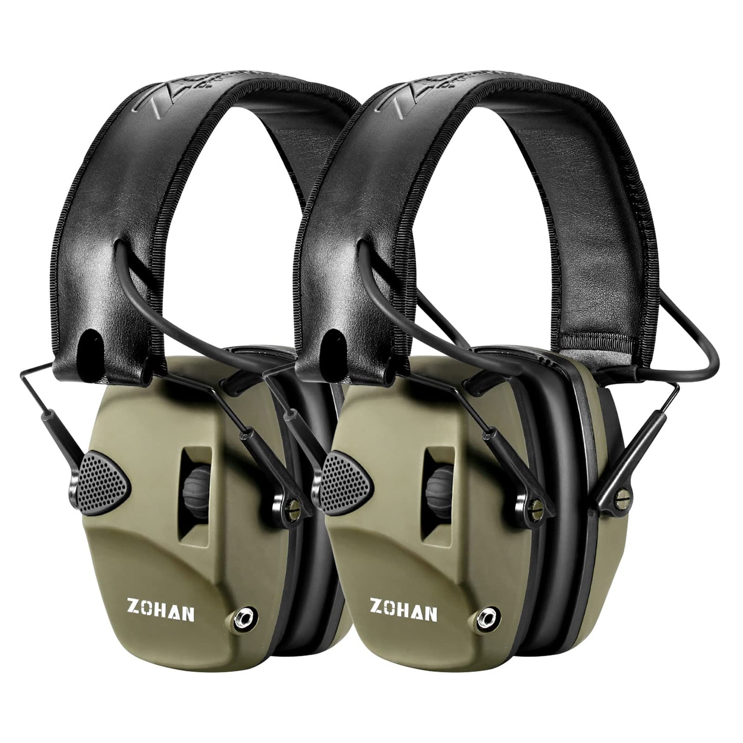 ZOHAN EM054 Electronic Shooting Ear Protection with 4X Sound Amplification 2 Pack,Slim Active Noise Reduction Earmuffs for Gun Range