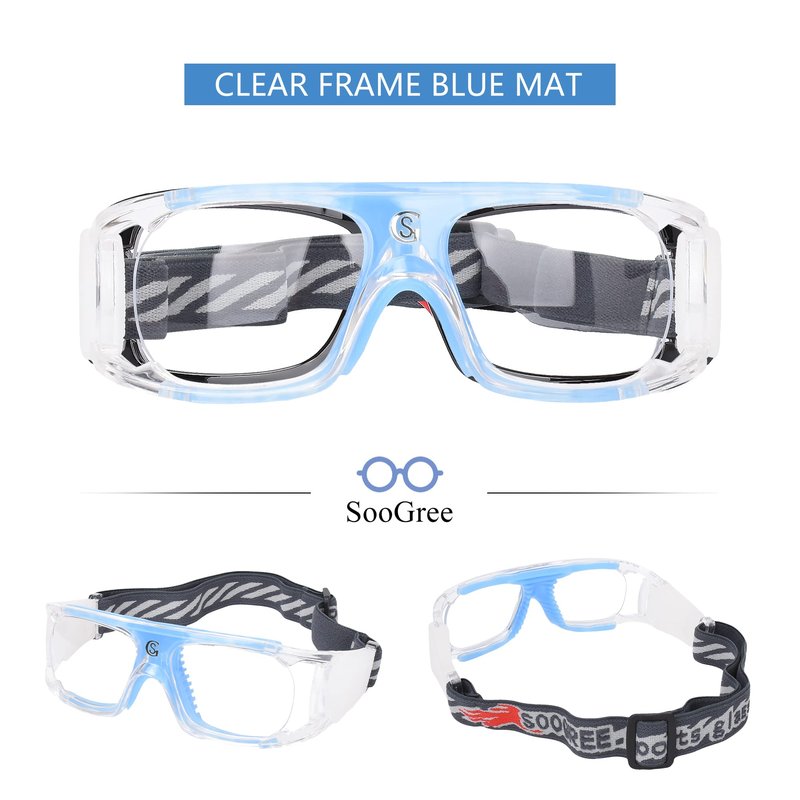 SooGree Men Basketball Glasses.Soccer Football Sport Protective Eyewear Safety Goggles,Sports Glasses with Replaceable Lens