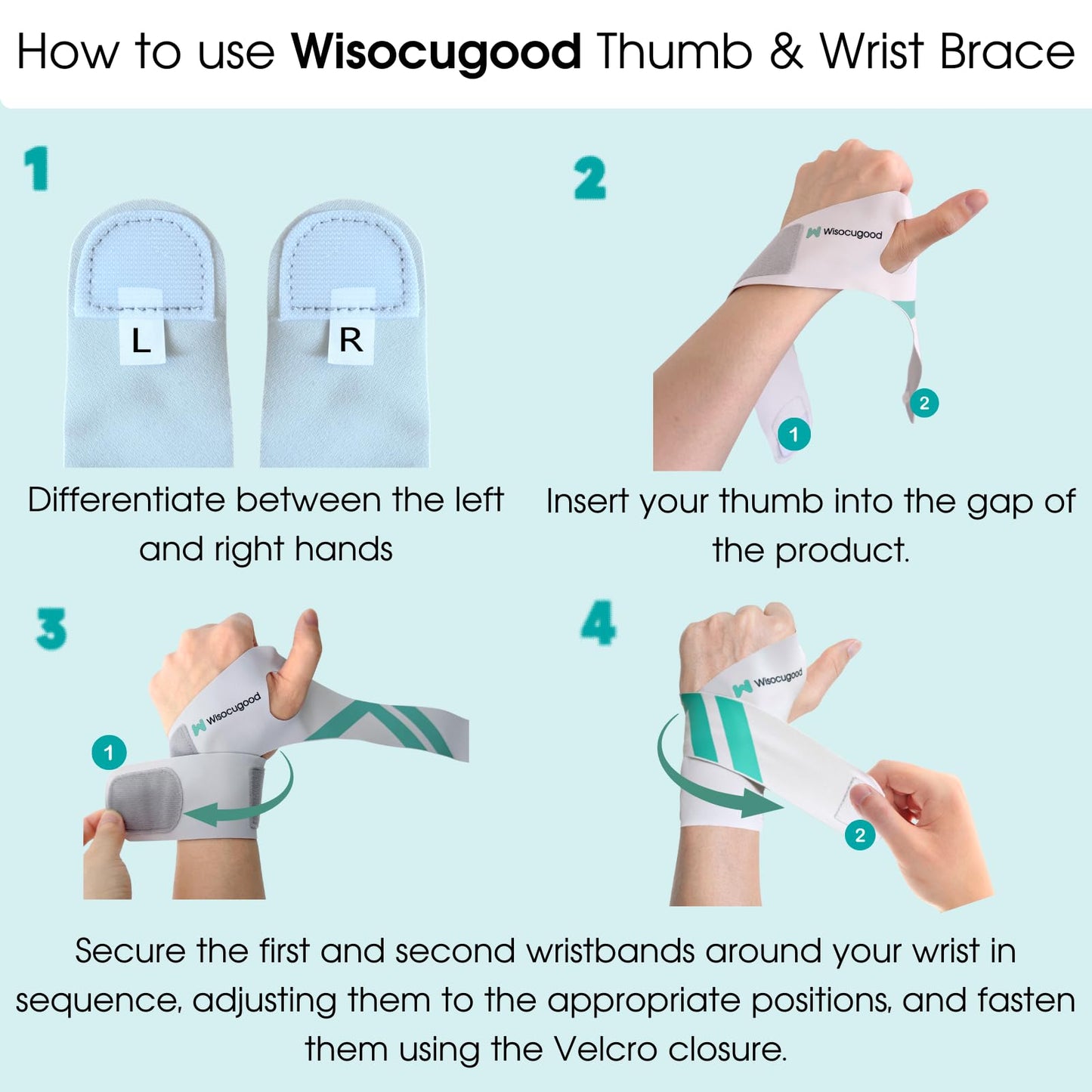 Adjustable Wrist Brace Protector, Ultra-Thin Ulnar Wrist Brace No Pressure on Thumb with Double Compression Straps - Wrist Support for Carpal Tunnel, Arthritis, Tendonitis,Pain Relief (Left Hand)