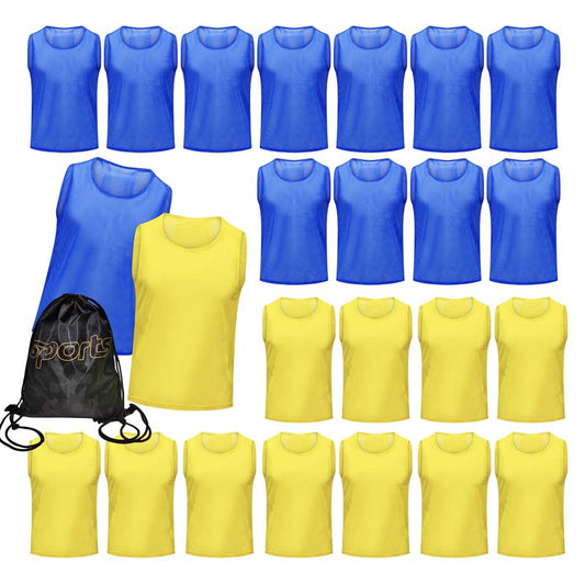 PULUOMASI 12/24/48PCS Pinnies Youth Team Pennies for Sports Kids and Scrimmage Vests for Soccer Basketball Jersey Practice