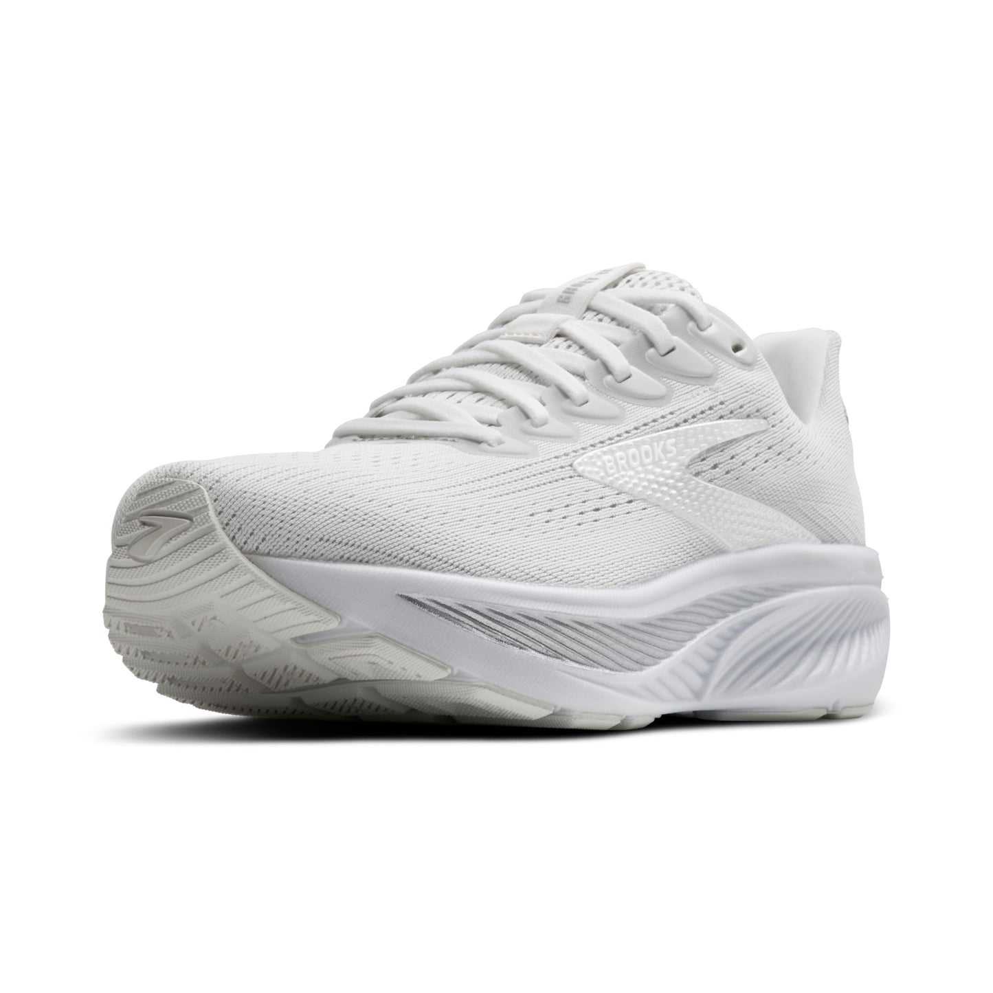Brooks Women’s Ghost 17 Neutral Running Shoe - White/White/Grey - 11.5 Medium