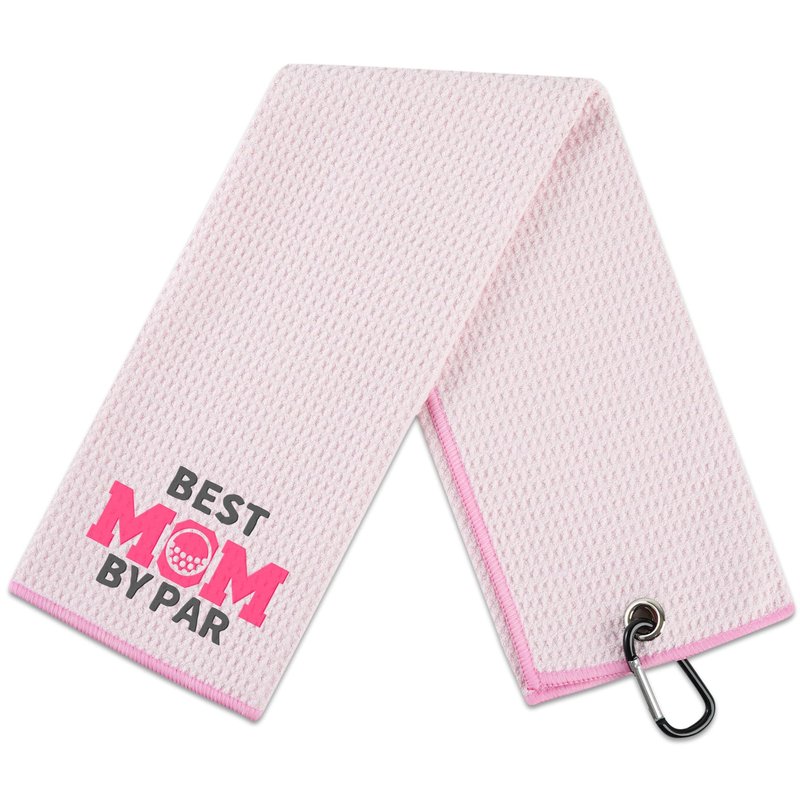 CybGene Mom Golf Towels, Mom Gifts Golf Accessory for Golf Bags, Golf Gifts for Women, Retirement, Birthday, Christmas, 16”x 24” Microfiber Golf Towel