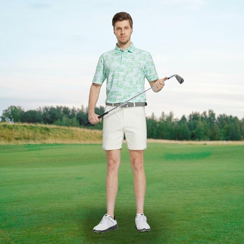 Men's Golf Polo Shirt - Short Sleeve Dry Fit Moisture-Wicking Performance | Stylish Print Patterns