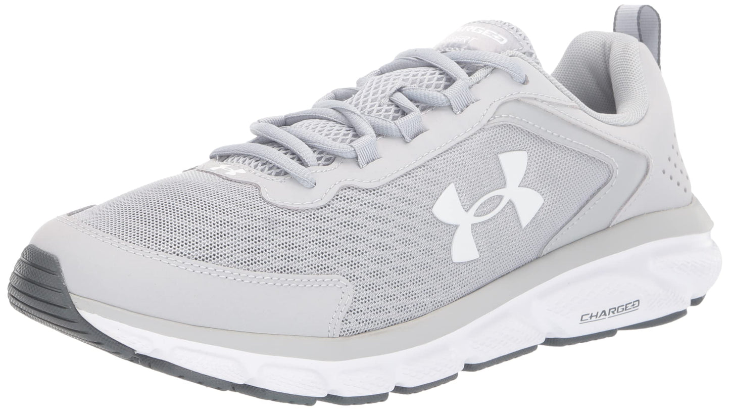 Under Armour Mens Charged Assert 9 CN, Mod Gray (101)/White, 9 Medium US