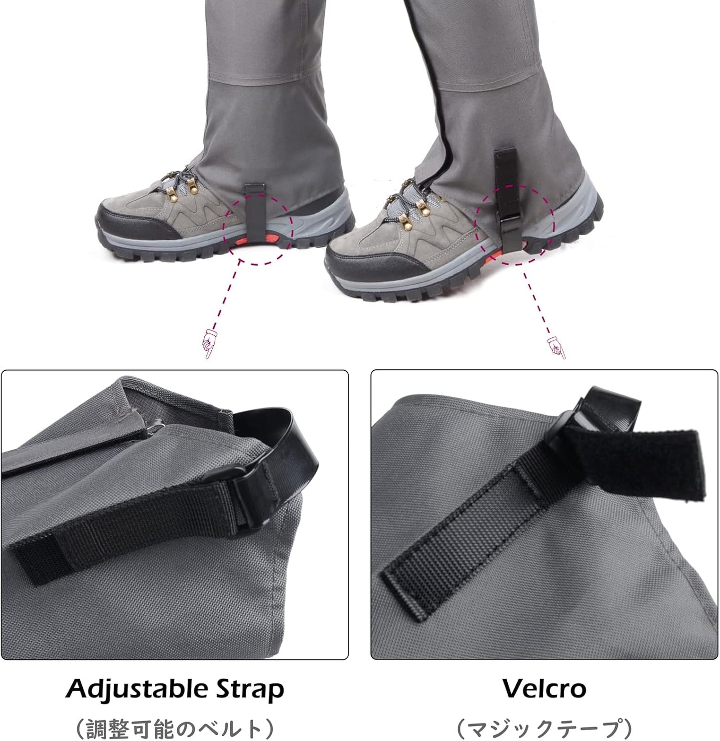 Waterproof Leg Gaiters for Hiking & Climbing | Lightweight Snow Boot Gaiters for Men & Women