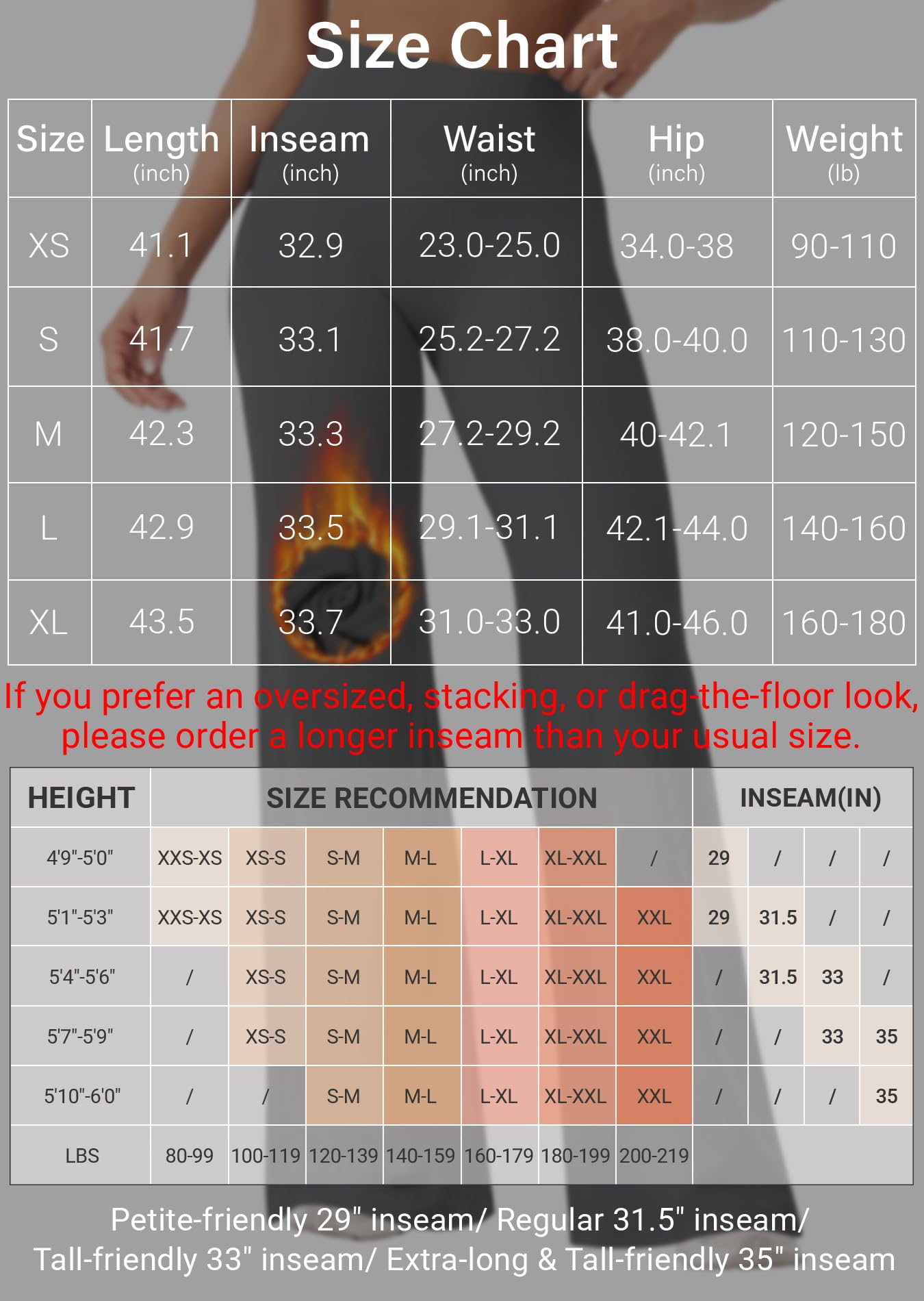 YEOREO Workout Leggings Womens No Front Seam Straight Leggings 33" Thin Fleece High Waist Buttery Eddiy Gym Yoga Pants Apricot White S