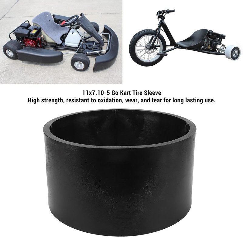 Yechiry Go Kart Tire Sleeve, 11x7.10-5 Traction Reduction Sturdy PVC Tire Sleeve, Drift Ring | Drifter Wheel Hub Accessories | Tire Sleeve Replacement for Drift Trike Drifting Scooter