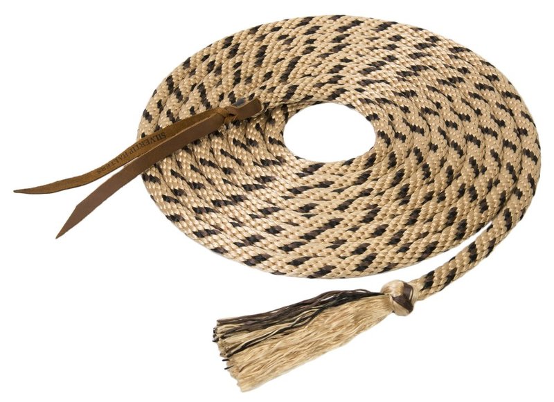Silvertip Solid Braid Mecate, Tan/Black/Brown, 5/8-Inch x 22-Feet