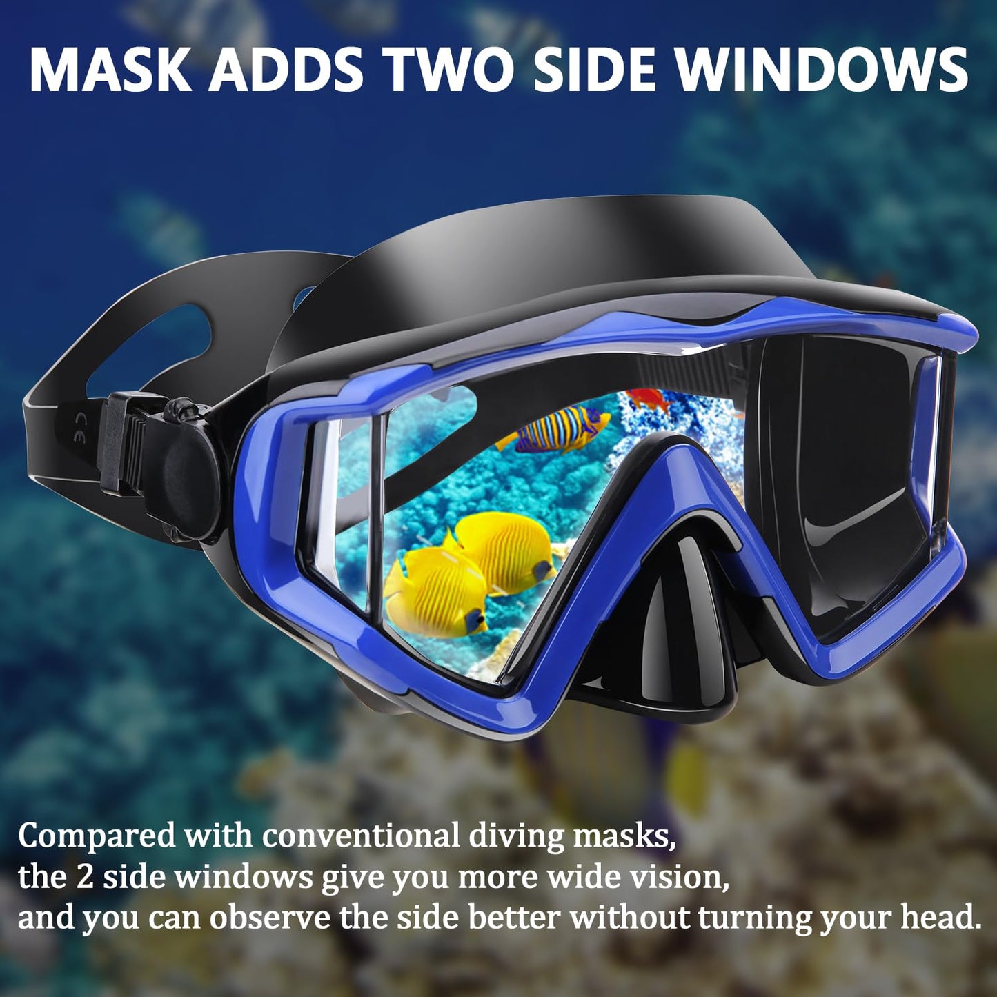 AQUA A DIVE SPORTS Diving mask Anti-Fog Swimming Snorkel mask Suitable for Adults Scuba Dive Swim Snorkeling Goggles Masks