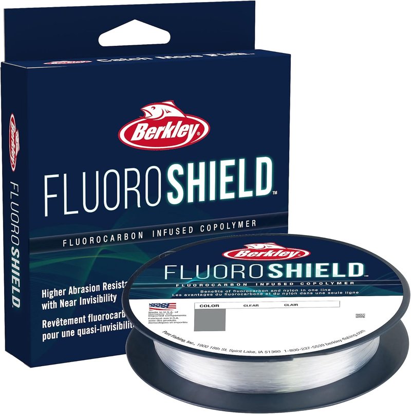 Berkley FluoroShield Fluorocarbon Fishing Line - Clear, High Sensitivity & Low Visibility