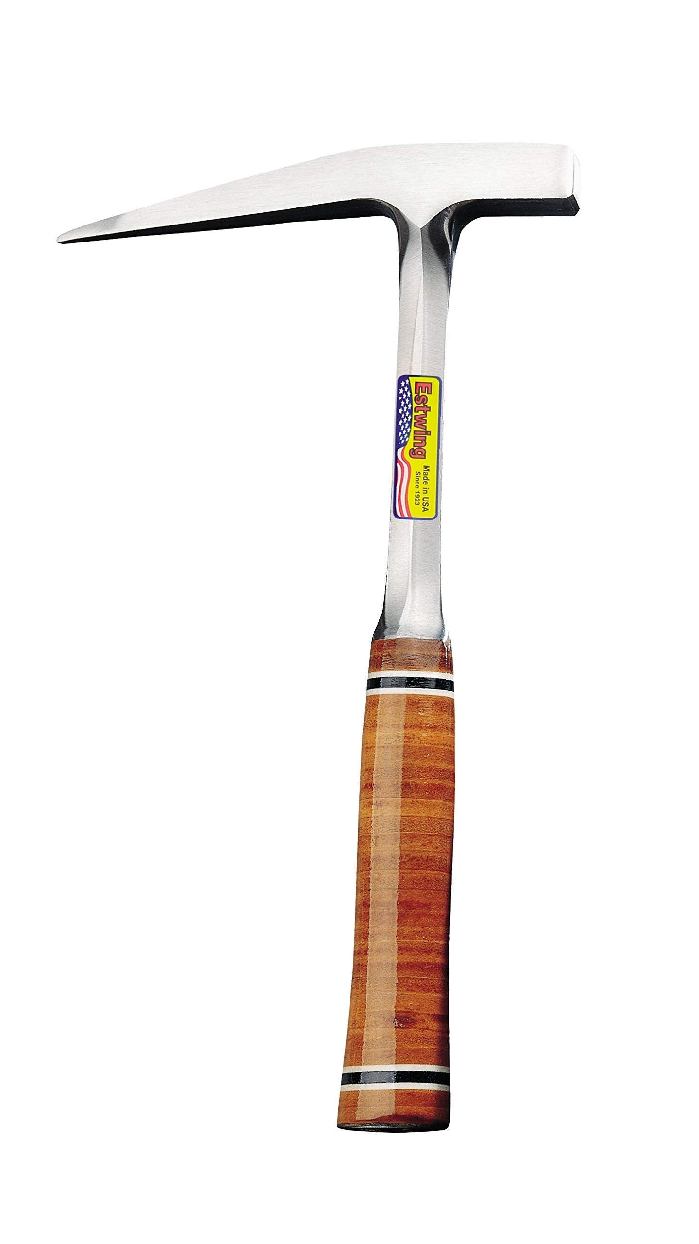 ESTWING Rock Pick - 13 oz USA Made Geology Hammer with Smooth Face & Genuine Leather Grip - E13P