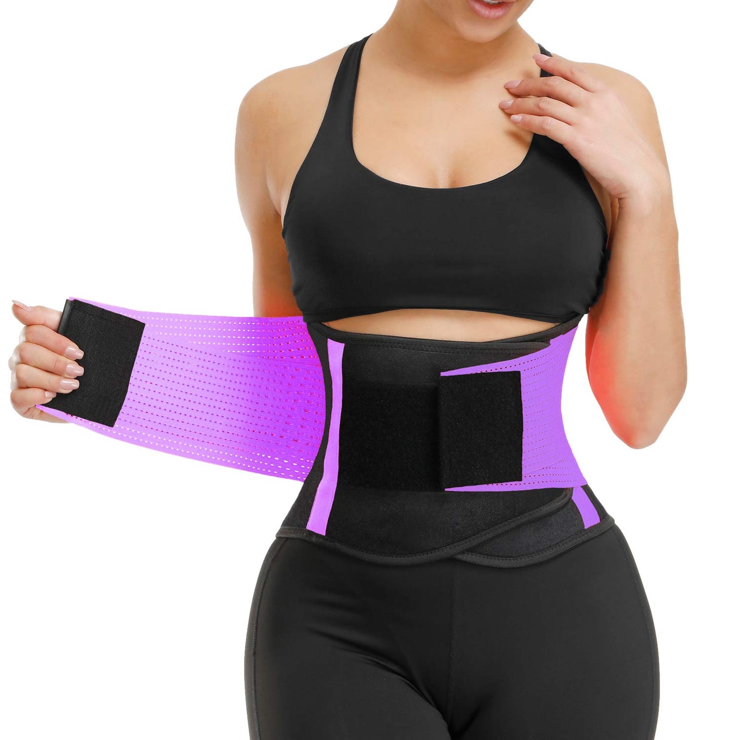 VENUZOR Waist Trainer Belt for Women - Waist Cincher Trimmer - Slimming Body Shaper Belt - Sport Girdle Belt (UP Graded)(Purple,M)