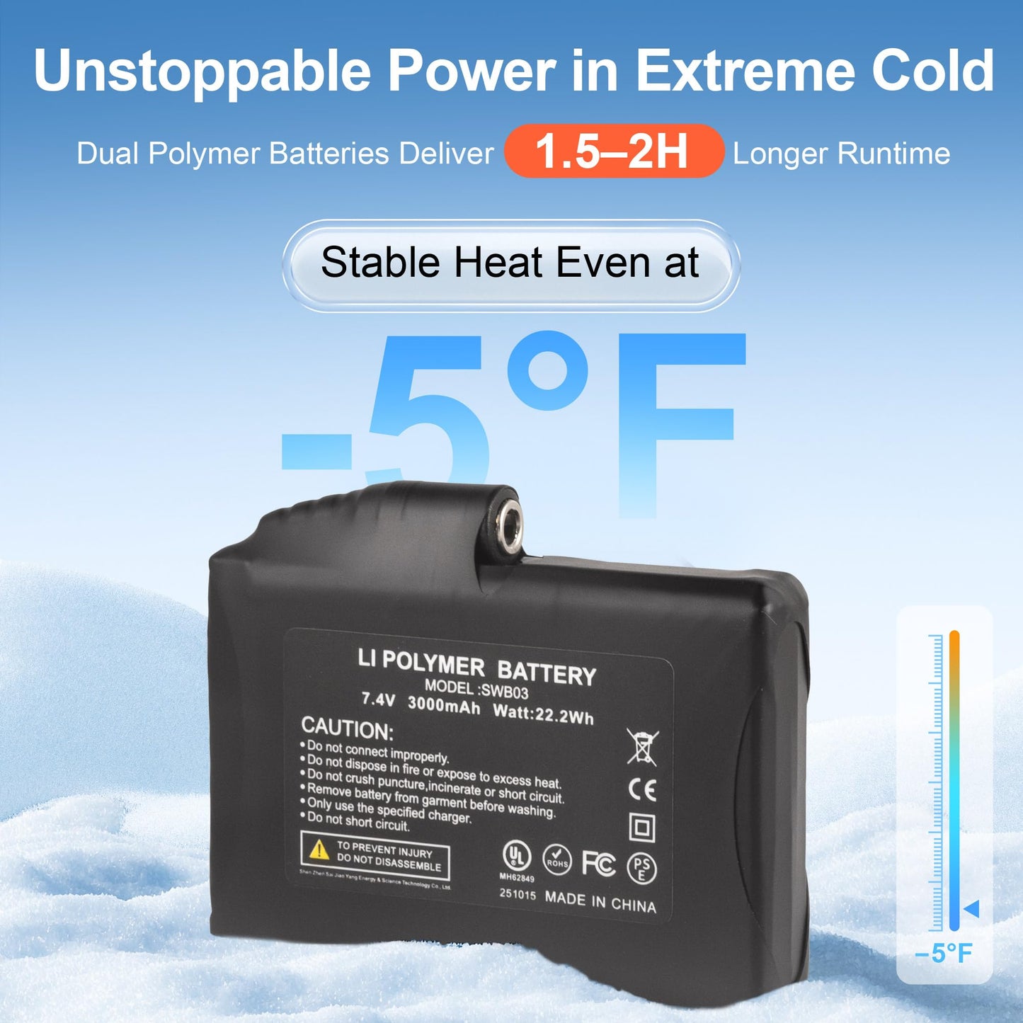SAVIOR HEAT Heated Gloves for Men Women, EH 8 Pro Electric Leather Ski Gloves for Extreme Cold -5℉, Aero-Grade Aerogel 3M Insulation, 3000mAh Rechargeable Battery Waterproof for Skiers (X-Large)