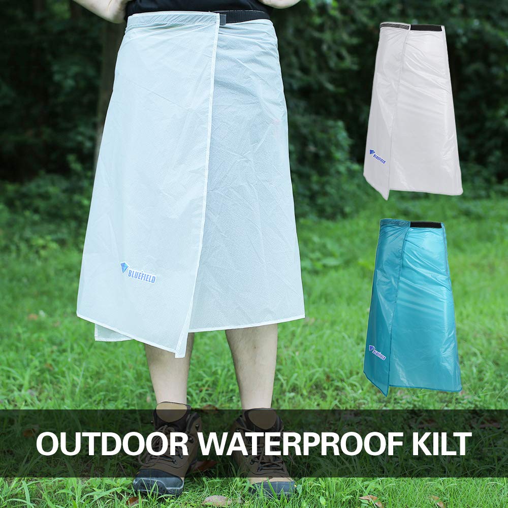 Lixada1 Rain Skirt, Ultra Light Thin Rain Skirt, Waterproof Lightweight Kilt, reathable Windproof Raincoat Rainwear Liner, Packable Windbreak Kilt Skirt for Cycling Riding Camping Hiking